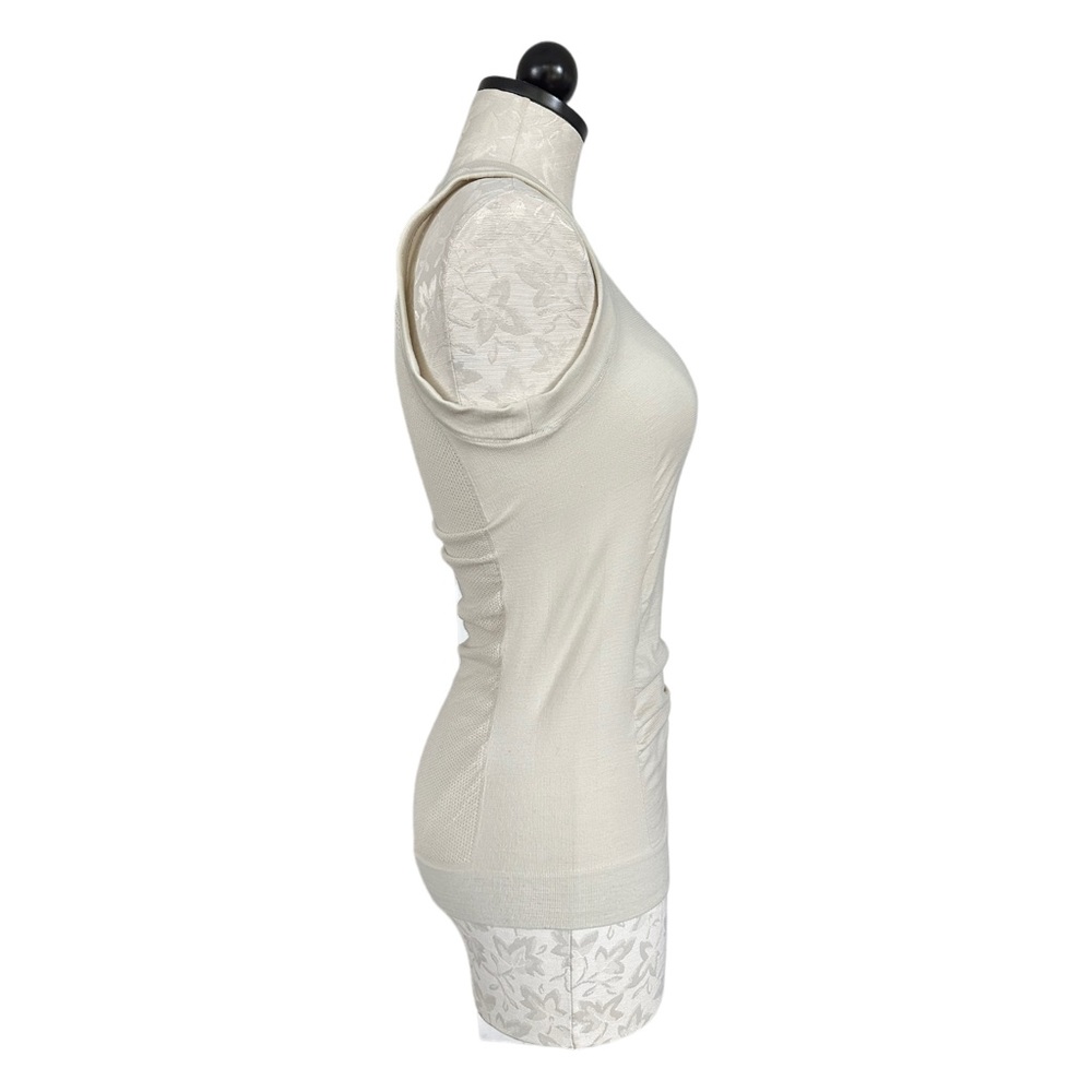 Athleta Foresthill Ascent Wool Seamless Tank Top Mesh Back Cream Size XS - Picture 8 of 15